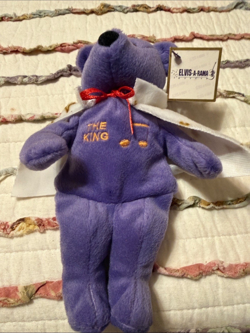 Purple 'The King' Plush Bear Elvis-R O-Rama Museum, Las Vegas